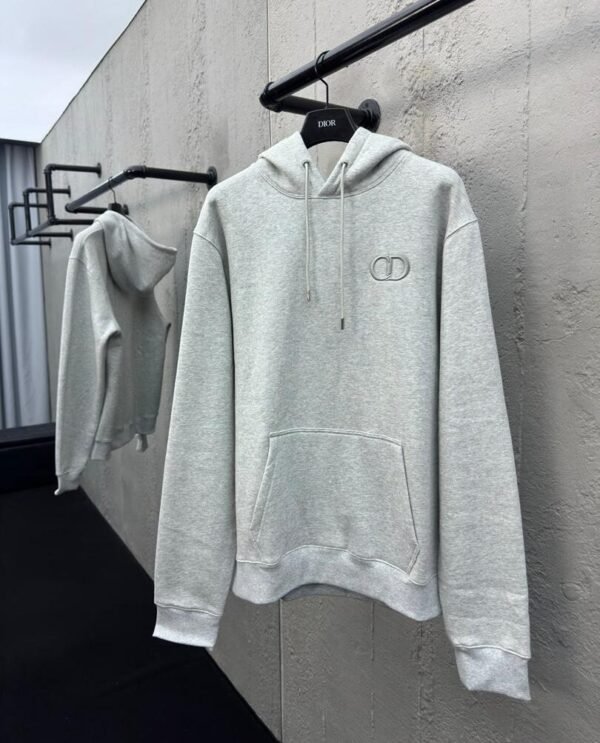 PHOTO-2025-11-30-06-14-20 CD Embroidered Logo Pullover Hoodie - Grey