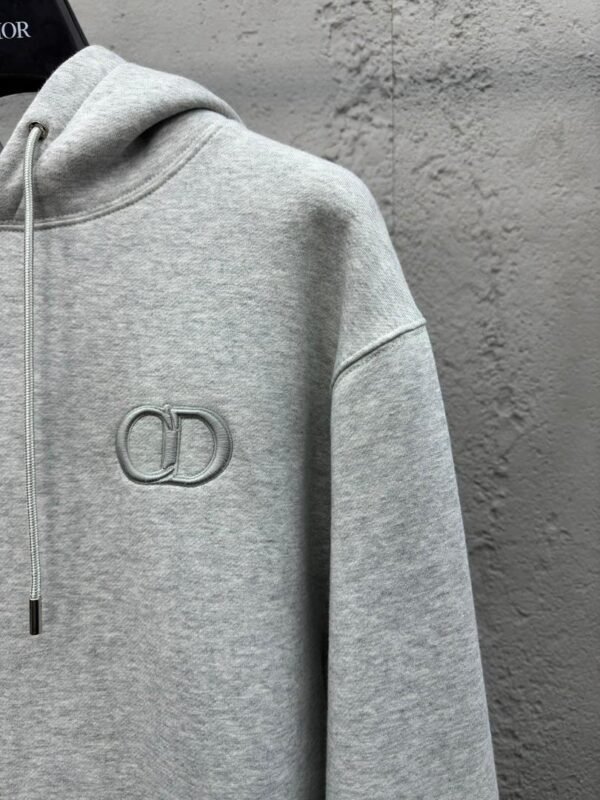 PHOTO-2025-11-30-06-14-21 CD Embroidered Logo Pullover Hoodie - Grey