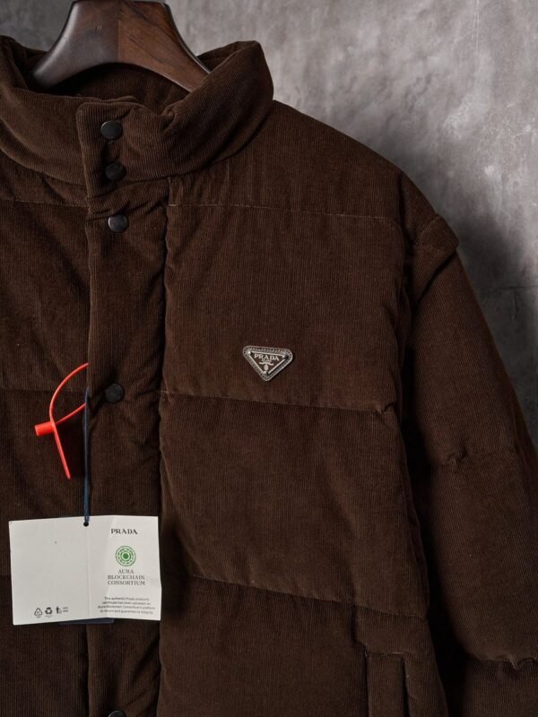 PRDA Dark Brown Corduroy Puffer Jacket