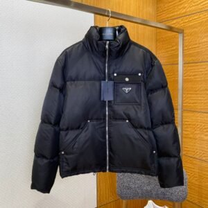 PRDA Black Puffer Jacket with Front Pocket