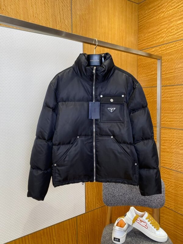 PRDA Black Puffer Jacket with Front Pocket