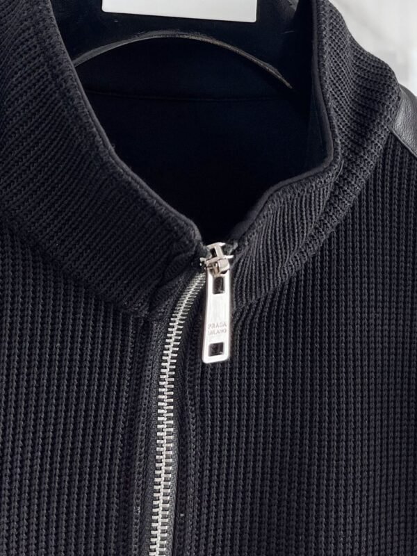 PRDA Black Hybrid Knit Jumper with Patch Pocket