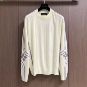 LVE Monogram Sleeve Jumper – Ivory Knit