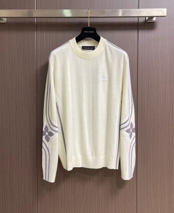 PHOTO-2025-11-30-10-55-39 LVE Monogram Sleeve Jumper – Ivory Knit