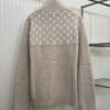 LVE Beige Monogram Half-Zip Jumper
