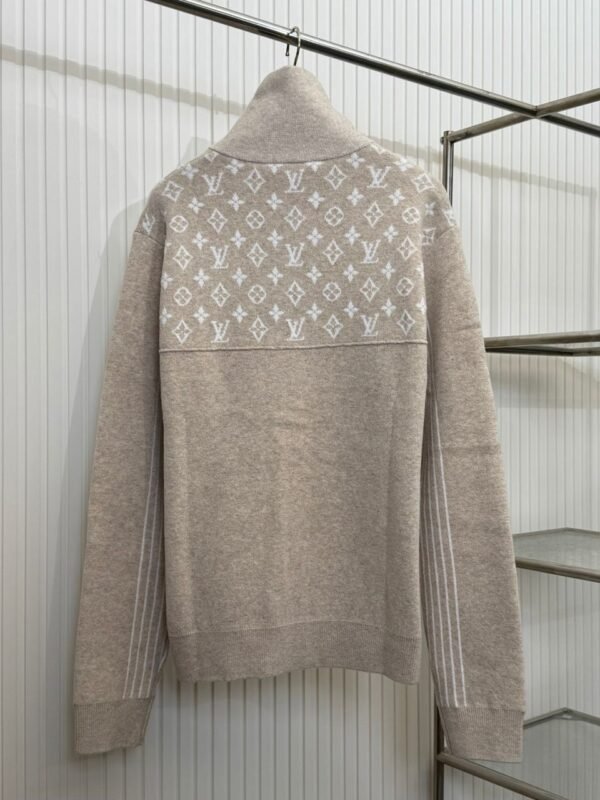 LVE Beige Monogram Half-Zip Jumper