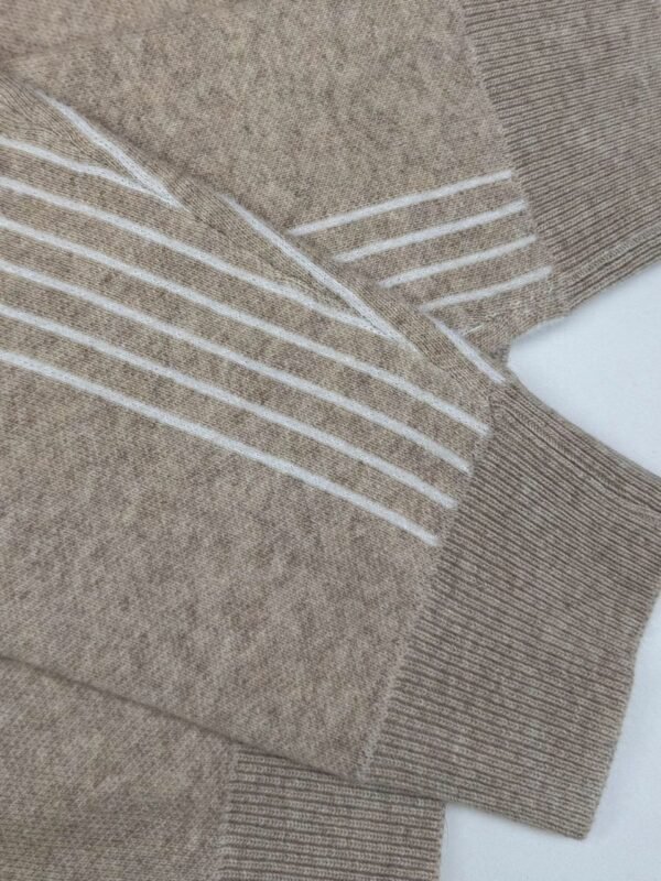 LVE Beige Monogram Half-Zip Jumper