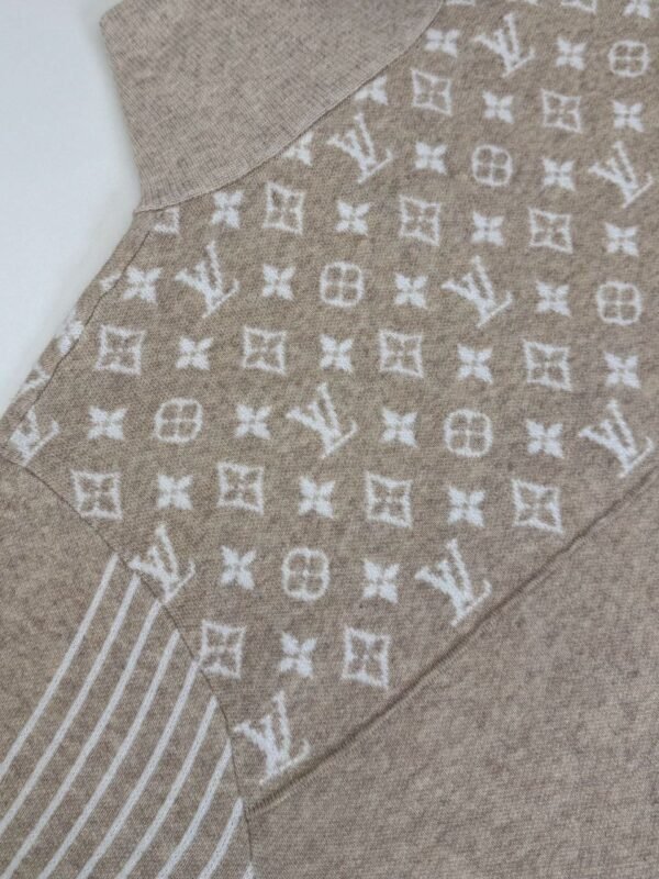 LVE Beige Monogram Half-Zip Jumper