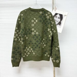 LVE Monogram Knit Jumper – Olive Green