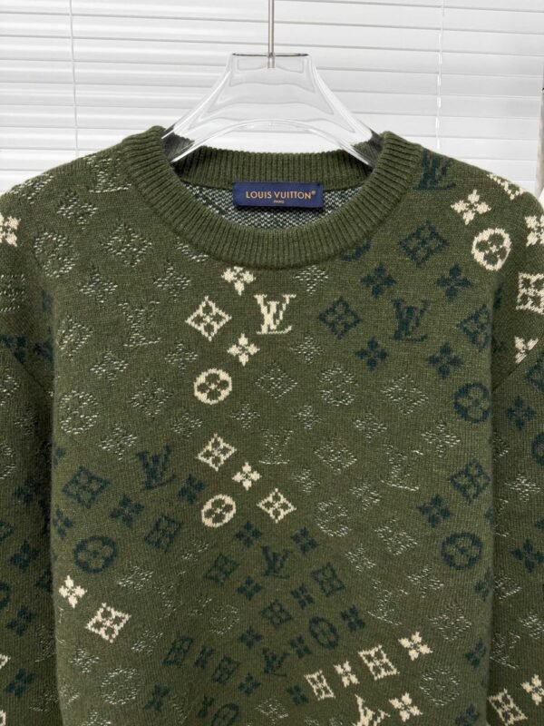 LVE Monogram Knit Jumper – Olive Green