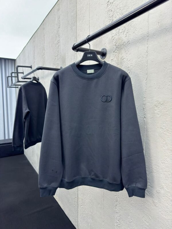 CD Minimal Logo Embroidered Jumper - Charcoal Grey