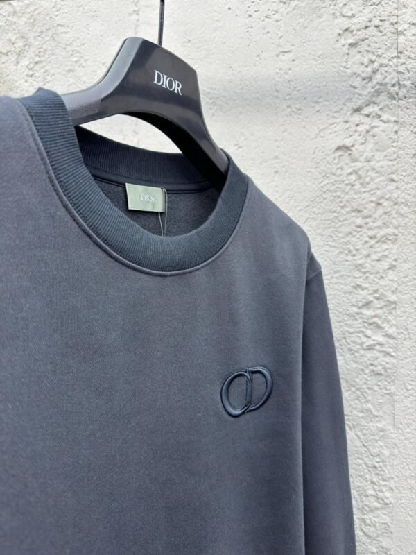 CD Minimal Logo Embroidered Jumper - Charcoal Grey