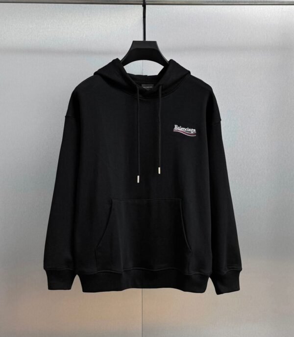 BLNCG Logo Wave Graphic Hoodie – Black