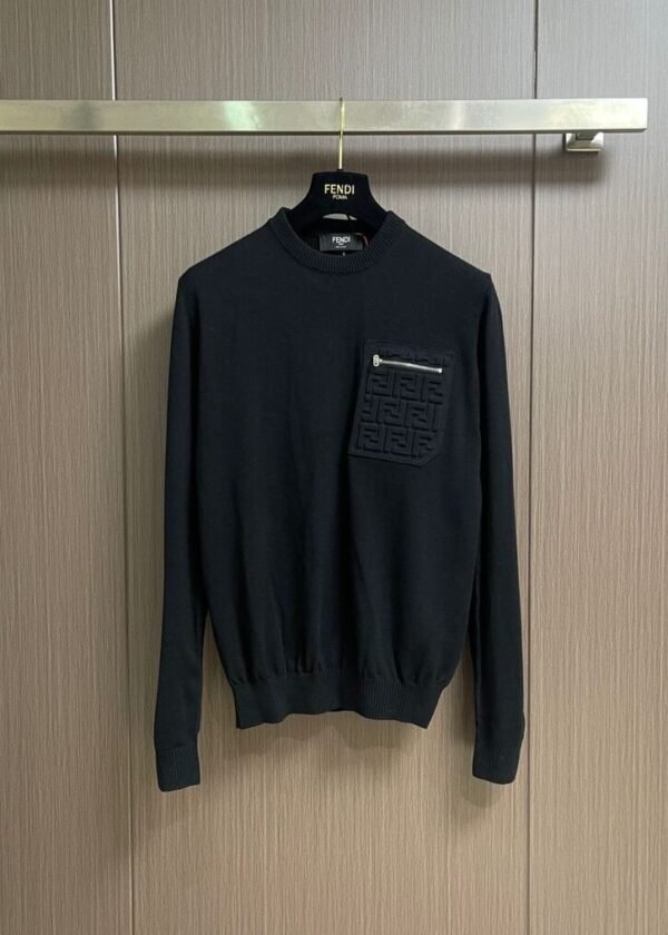 FND Textured Pocket Jumper – Black