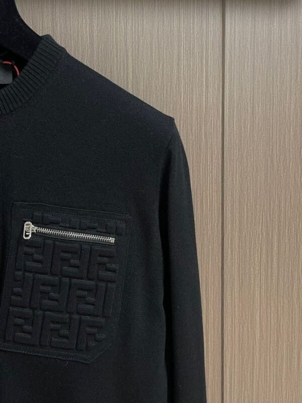 FND Textured Pocket Jumper – Black