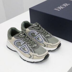 AMR Chunky Sole Mesh Suede & Leather Trainers - Black & White