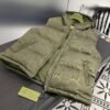 GCCI Monogram Hooded Puffer Gilet – Olive
