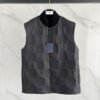 LVE Damier Quilted Gilet – Charcoal