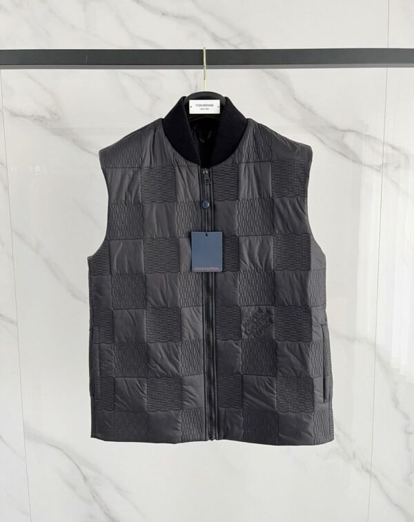 LVE Damier Quilted Gilet – Charcoal