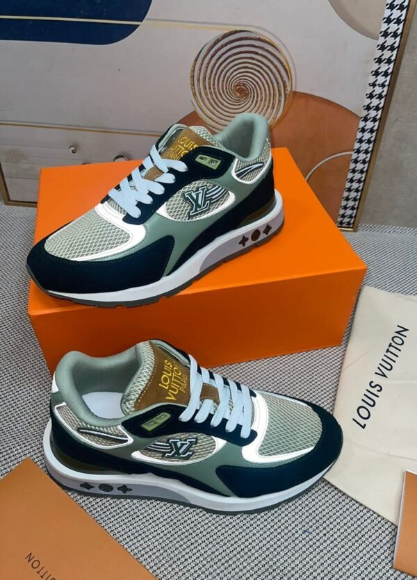 LVE Retro Mesh Suede Trainers – Green Mix