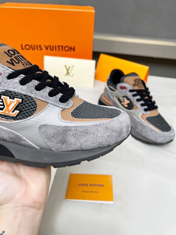 LVE Retro Suede Mesh Trainers-Grey Mix