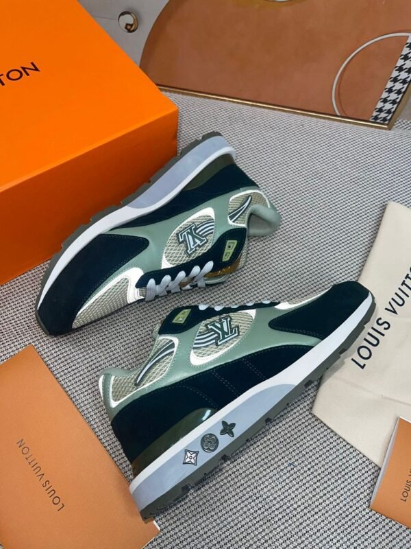 LVE Retro Mesh Suede Trainers – Green Mix