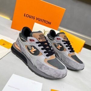 LVE Retro Suede Mesh Trainers-Grey Mix