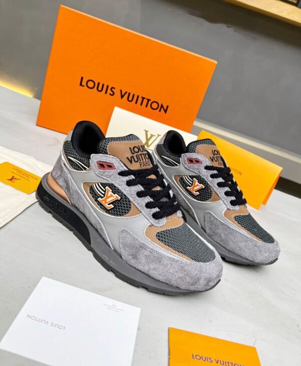 LVE Retro Suede Mesh Trainers-Grey Mix
