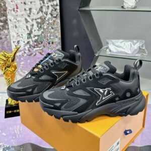 LVE All-Black Mesh Multi-Panel Trail Trainers