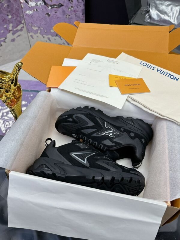 LVE All-Black Mesh Multi-Panel Trail Trainers