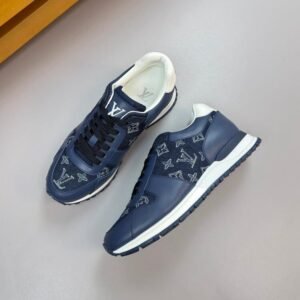LVE Monogram-Style Trainers – Navy