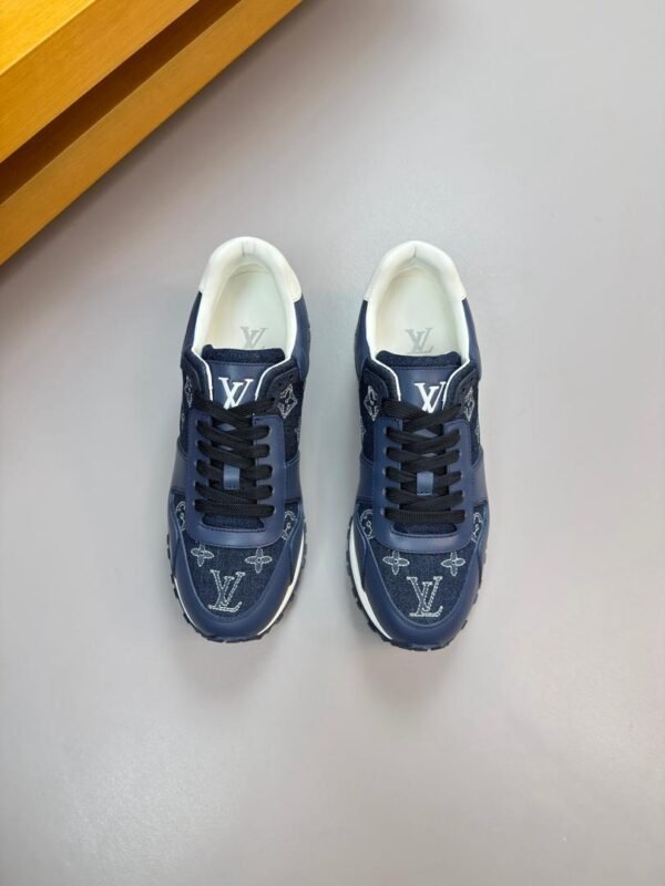 LVE Monogram-Style Trainers – Navy