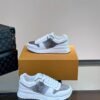 PHOTO-2025-12-07-06-56-49 3 LVE Monogram-Style Trainers – White Grey