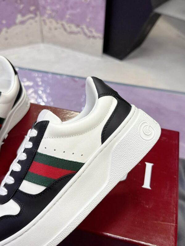 GCCI Black White Stripe Low-Top Trainers