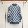LVE Check Pattern Knit Jumper - Blue Grey