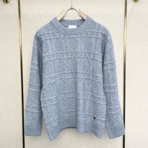 CD Textured Jacquard Crew Neck Jumper