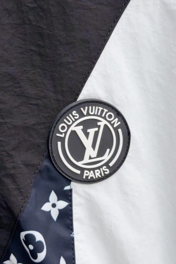 LVE Color-Block Monogram Panel Zip Jacket