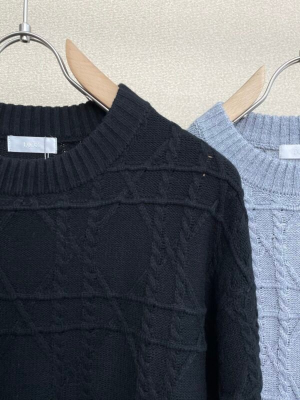 a3998412 CD Textured Jacquard Crew Neck Jumper