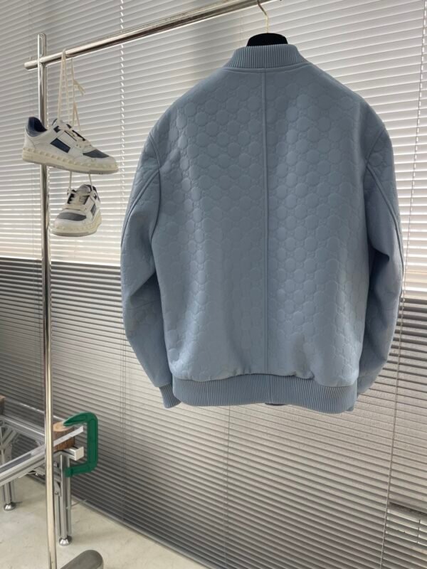 a40b1585 GCCI Embossed Monogram Zip Jacket - Light Blue