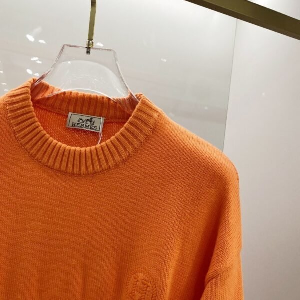 HRMS Knit Jumper with Embroidered Logo Detail - Orange