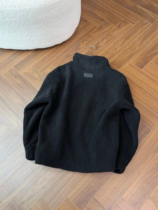 PRDA Fleece Zip Jacket with Logo Patch - Black