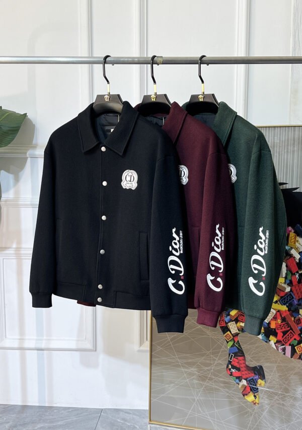 CD Varsity Jacket with Embroidered Chest Patch