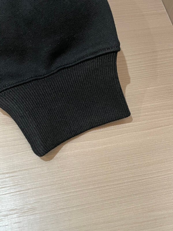 LWE Hooded Jumper with Embroidered Motif - Black