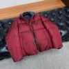 PRDA Puffer Jacket with Logo Patch - Burgundy