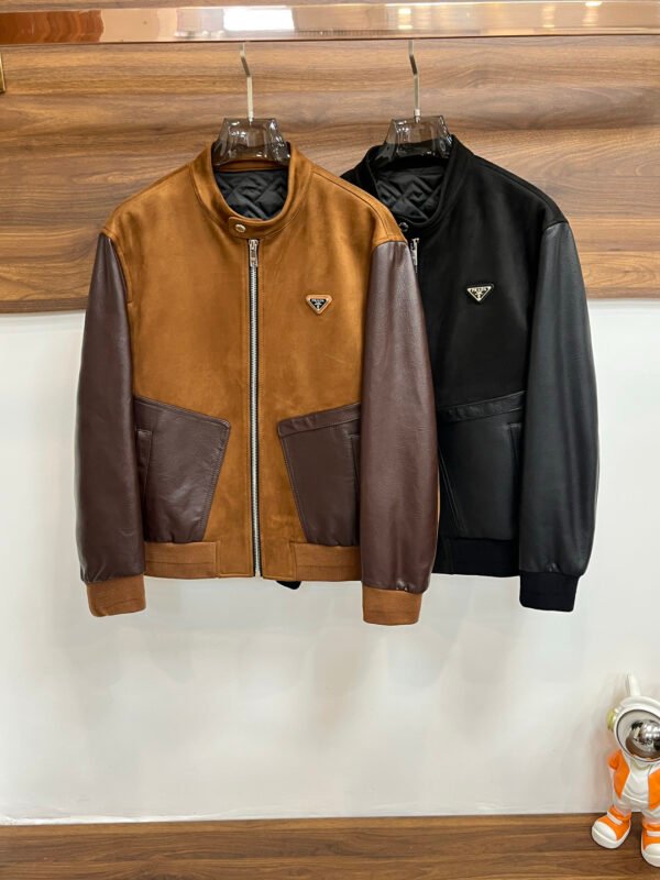 PRDA Contrast Panel Jacket with Logo Patch - Black