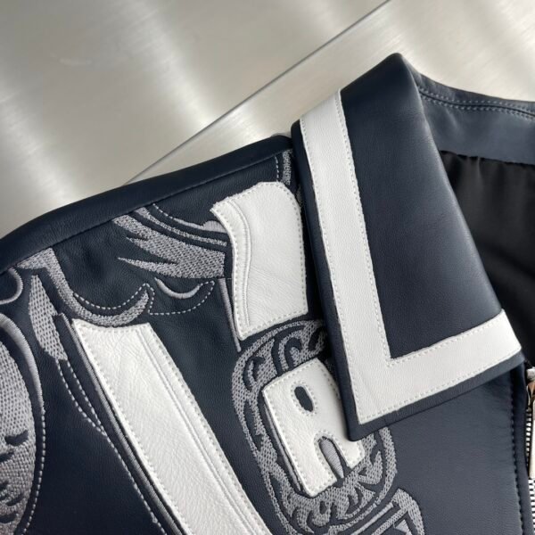 HRMS Contrast  Panel Zip Jacket -Black/White