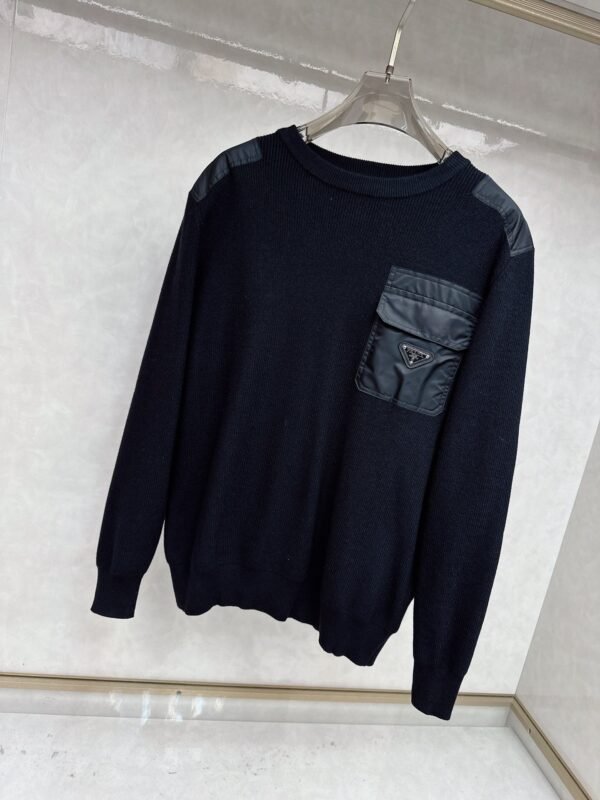 ac3ccd8b PRDA Crew Neck Jumper with Chest Pocket - Black