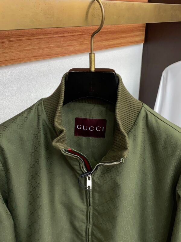 GCCI Monogram Zip Jacket - Olive Green