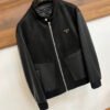 PRDA Contrast Panel Jacket with Logo Patch - Black