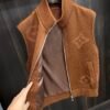 LVE Brown Monogram Knit Gilet